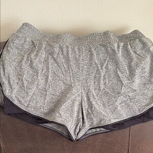 Brooks Gray Athletic Shorts Lightweight Moisture-Wicking